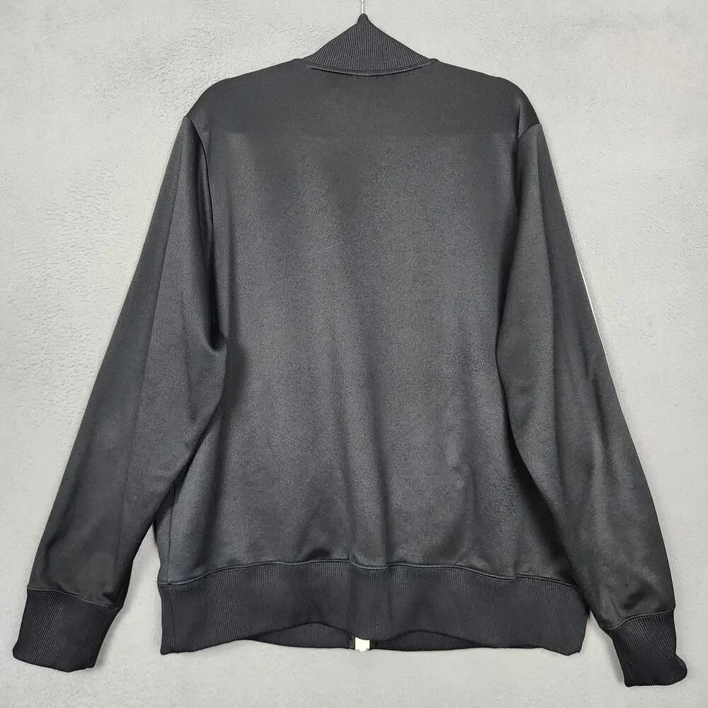 Nike Sportswear Tribute Jacket Mens 2XL Black Full Zip Striped 502643-010